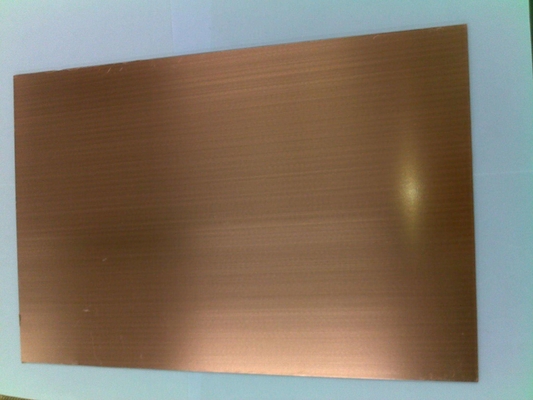 1000*2000mm Folhas de cobre decorativas Vermelho Retangular T2 Alta resistência à corrosão