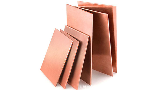 1000*2000mm Folhas de cobre decorativas Vermelho Retangular T2 Alta resistência à corrosão