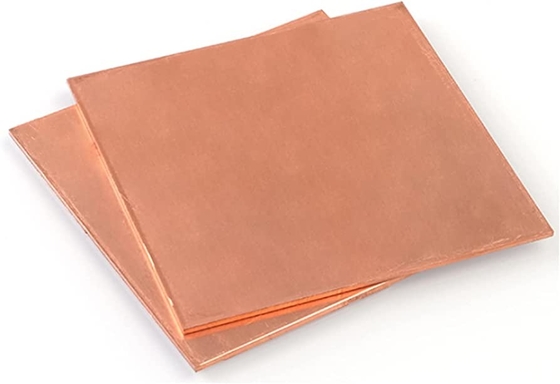 Folha de cobre de 3 mm, superfície polida vermelha, alta pureza 99,97%