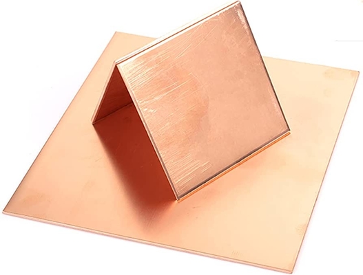 Folha de cobre de 3 mm, superfície polida vermelha, alta pureza 99,97%