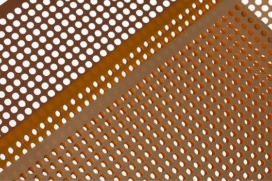 1m 2m 6m perfurou a chapa metálica de cobre para fachadas de construção decoradas