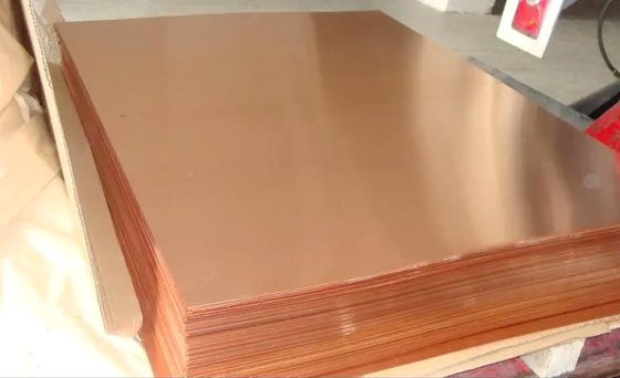 Folha de chapa de cobre polida laminada a frio / a quente 2 mm 1000 mm-6000 mm comprimento