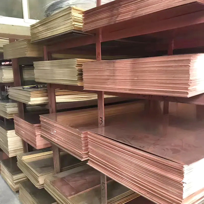 C2680 C2700 Folhas de cobre decorativas personalizáveis Quadrado vermelho Alta pureza